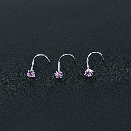 9-12Pcs 20g Stainless Steel Nose Stud Ring Piercing Nose Bone/L Shaped/Nose Screws-Economic Set