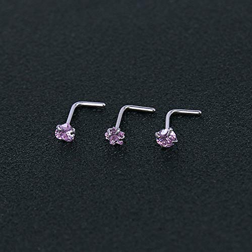 9-12Pcs 20g Stainless Steel Nose Stud Ring Piercing Nose Bone/L Shaped/Nose Screws-Economic Set