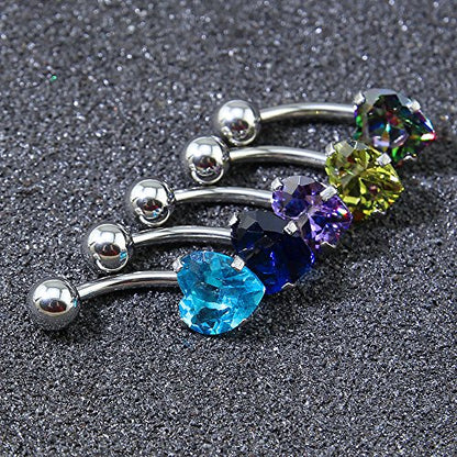 cubic zirconia belly button rings