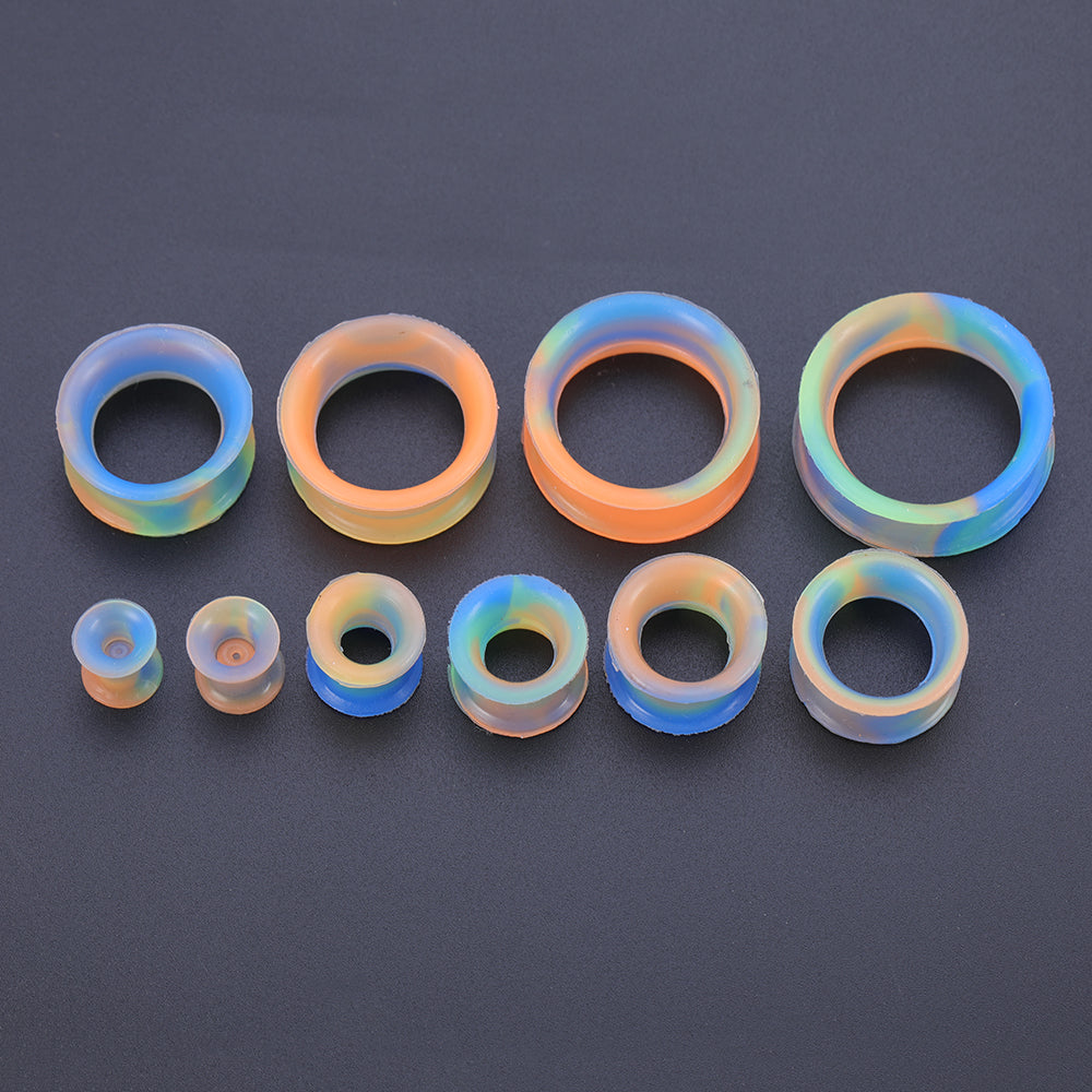 5-22mm-Thin-Silicone-Flexible-Blue-Green-Orange-Ear-Tunnels-Double-Flared-Expander-Ear-plug-tunnel