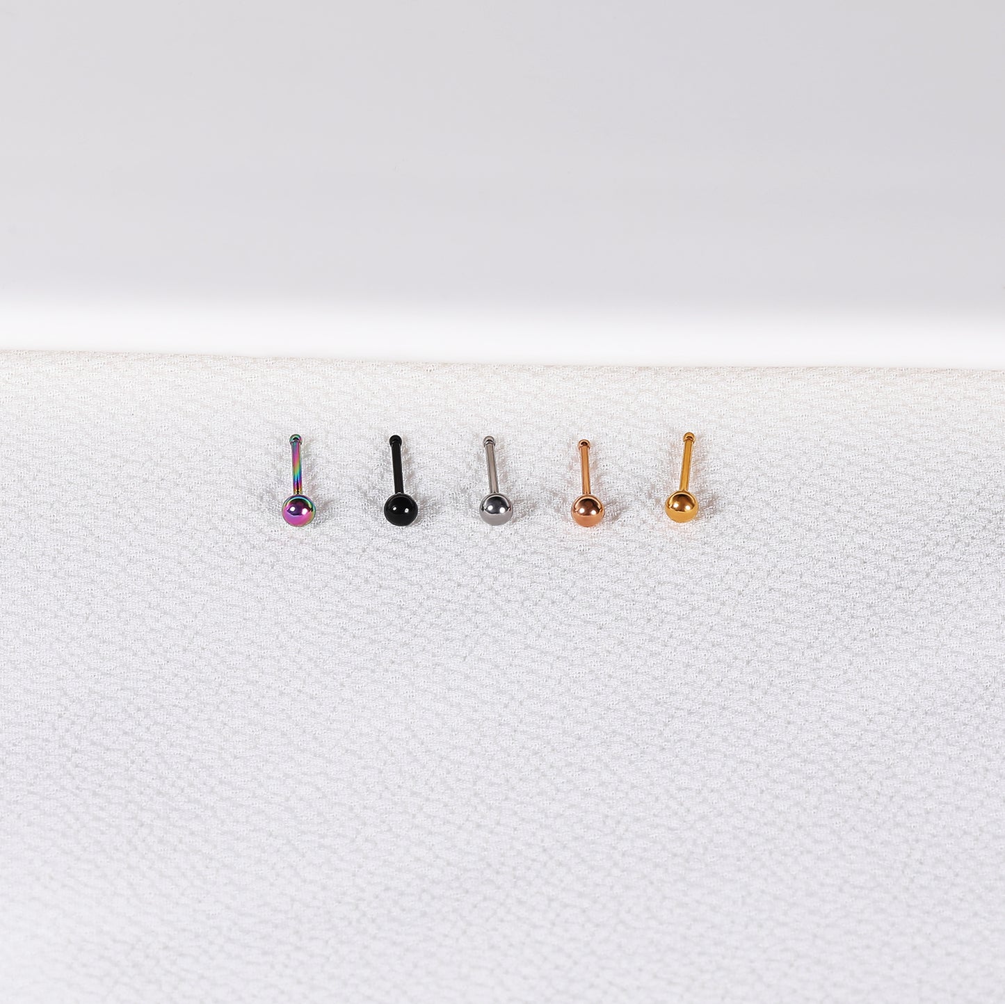5Pcs/Set 20g Round Ball Nose Ring Piercing Nose Bone Stud