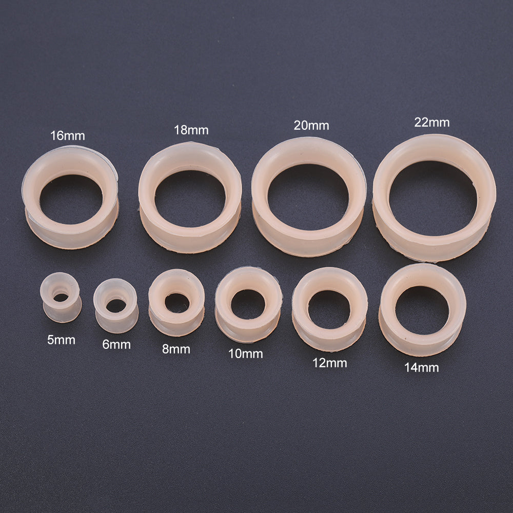 5-25mm-Thin-Silicone-Flexible-Naked-Color-Ear-Tunnels-Double-Flared-Expander-Ear-plug-tunnel