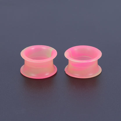 5-22mm-Thin-Silicone-Flexible-Pink-Yellow-Ear-Tunnels-Double-Flared-Expander-Ear-Gauges