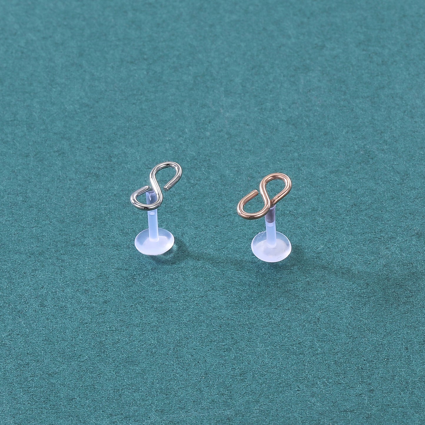 16G Figure Eight Labret Rings Arcylic Conch Tragus Helix Medusa Lip Piercing