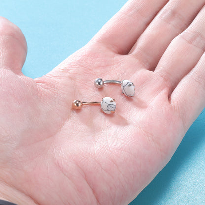 marble belly button rings