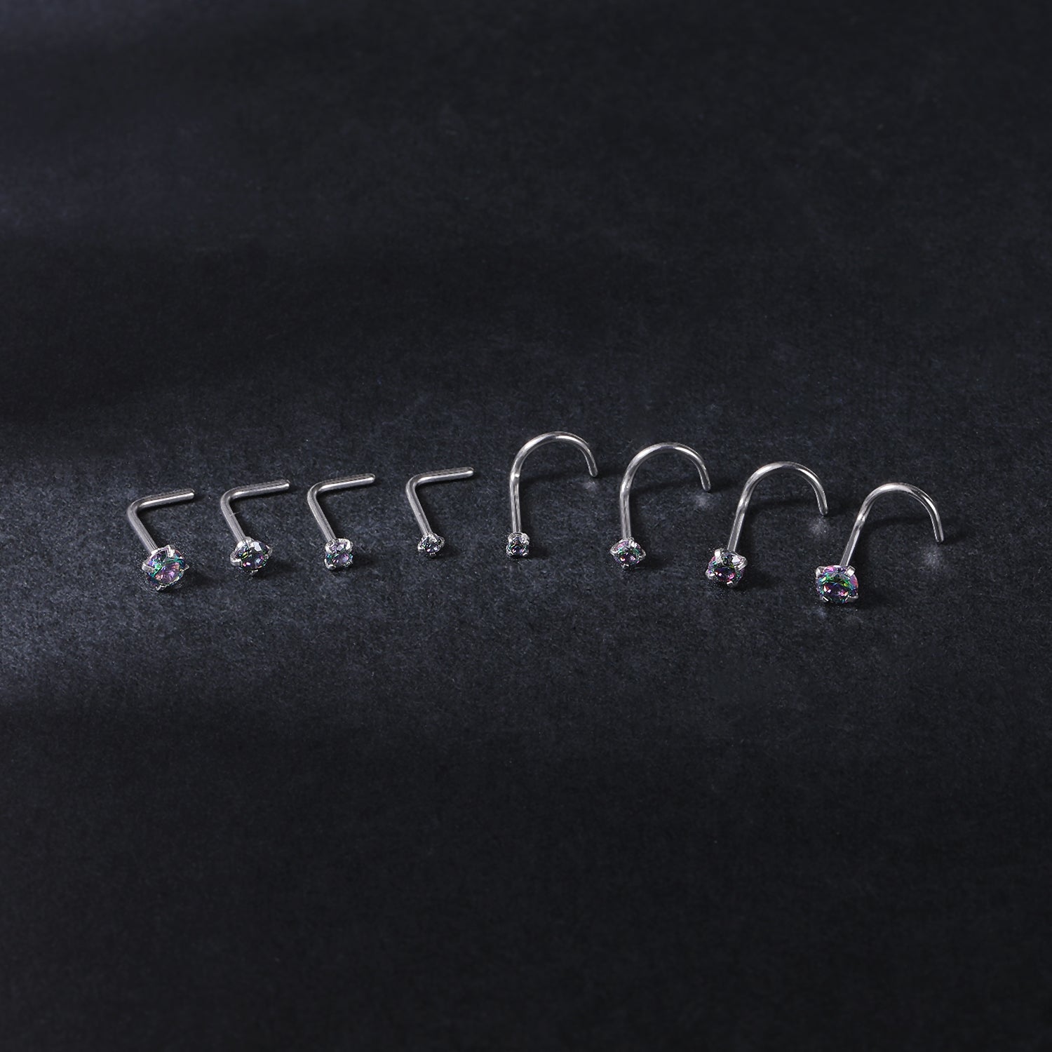 8pcs-set-mix-color-cz-nose-piercing-l-shaped-screws-silver-nose-rings-economic-set