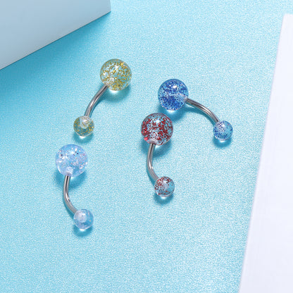 14g-Sequin-Transparent-Double-Ball-Belly-Button-Rings-Stainless-Steel-Navel-Piercing-Jewelry