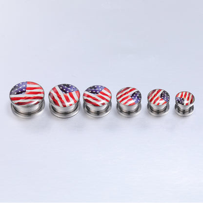 Ear-Plug-Tunnel-US-Flag-Stainless-Steel-Ear-Gauges-for-Women-Men