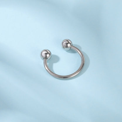 2pcs 14G Round Nipple Barbell Ring Horse Shoe Nipple Piercing