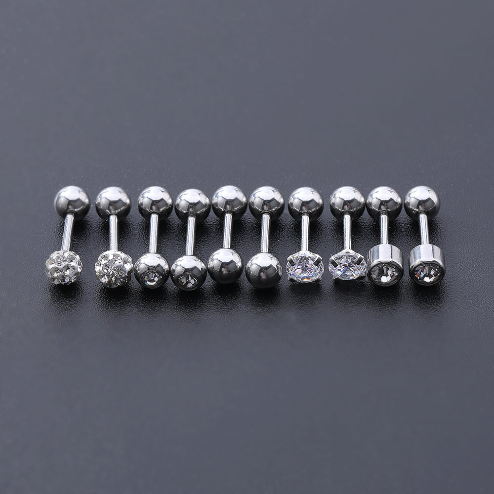 10pcs-set-18g-ball-crystal-stud-earring-silver-ear-stud-economic-set