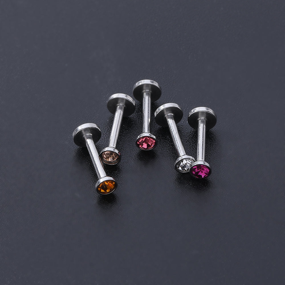 20 Pcs Labret Monroe Lip Piercing Rings Crystal Cartilage Piercing Earrings-Economic Set