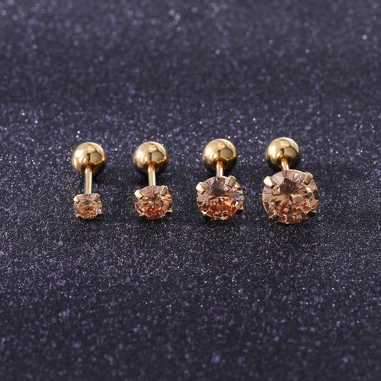 silver ear studs