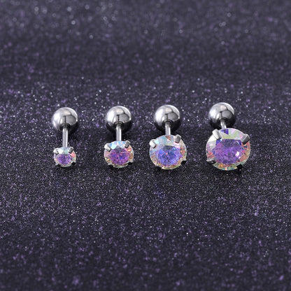 10pcs-set-round-crystal-stud-earring-silver-ear-stud-economic-set