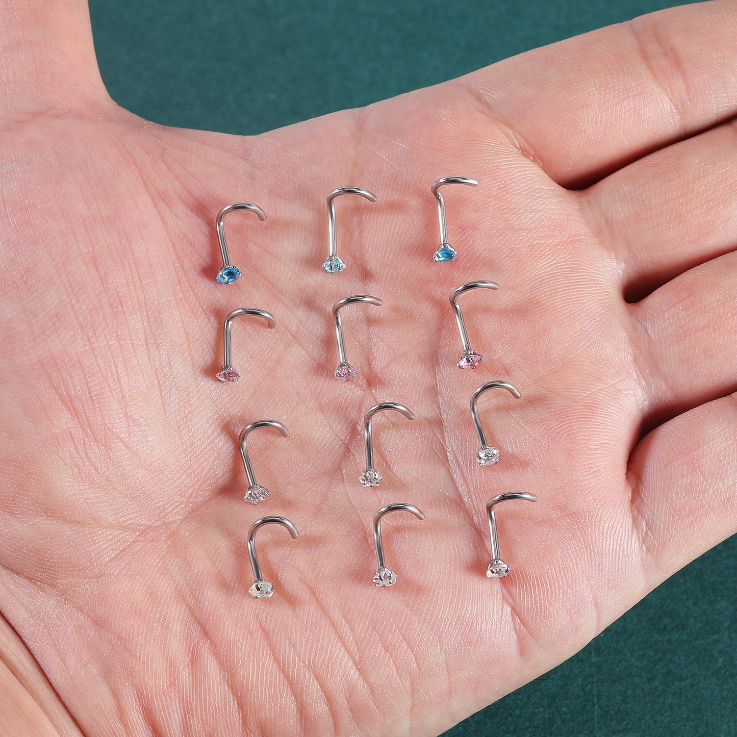 12pcs-set-pink-blue-crystal-nose-rings-star-heart-nose-corkscrew-piercing-economic-set