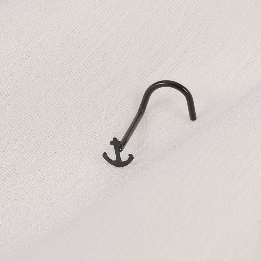 1Pc-20g-Stainless-Steel-Nose-Stud-Piercing-Anchor-Shaped-Nose-Screws