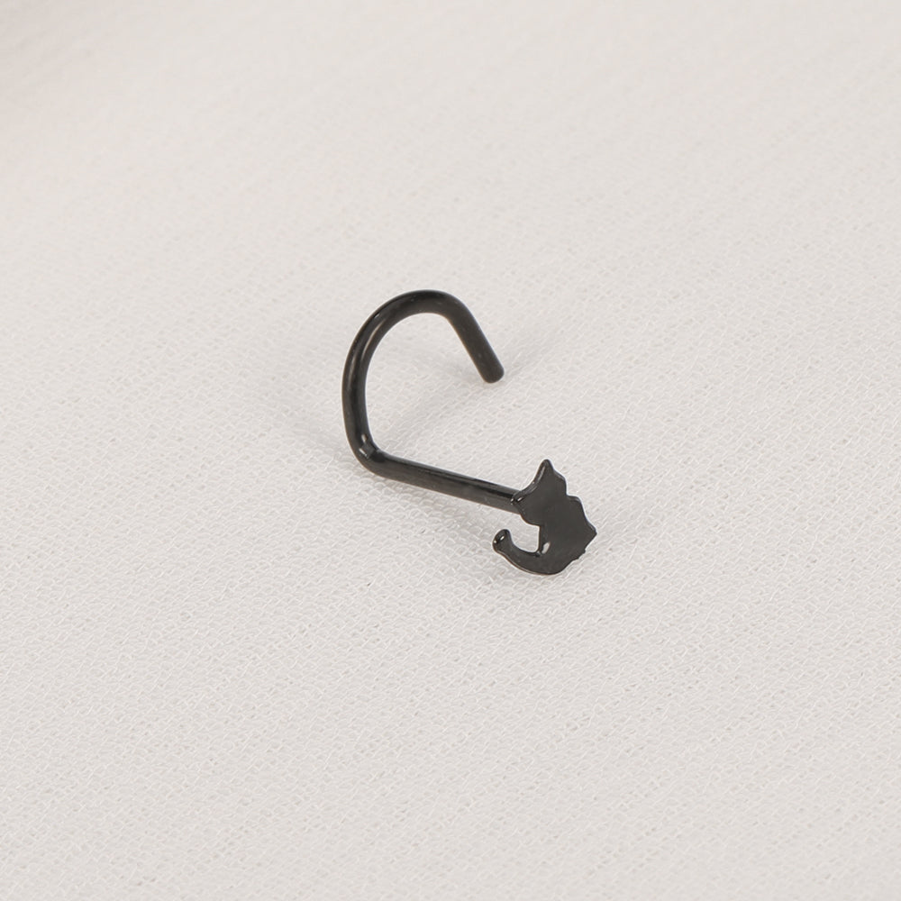 1Pc-20g-Stainless-Steel-Nose-Stud-Piercing-Cat-Shaped-Nose-Screws