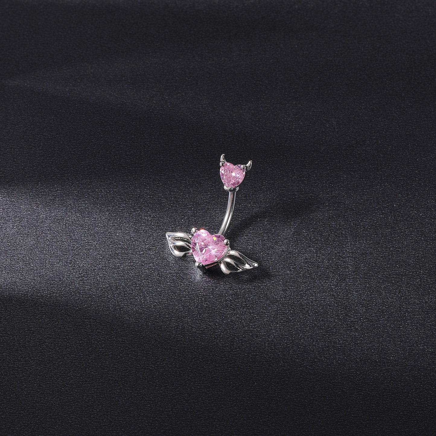 14g-demon-belly-button-rings-heart-crtstal-belly-navel-piercing