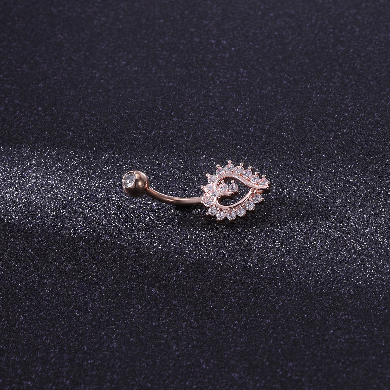 rose gold belly ring