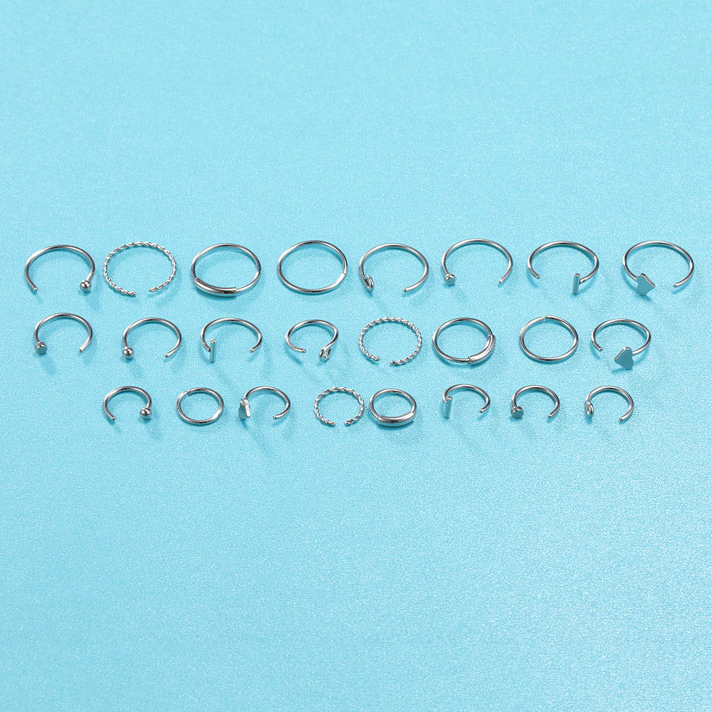 54-Pcs-Set-20g-Stainless-Steel-Nose-Rings-Crystal-Nose-Screw-Piercing-Economic-Set