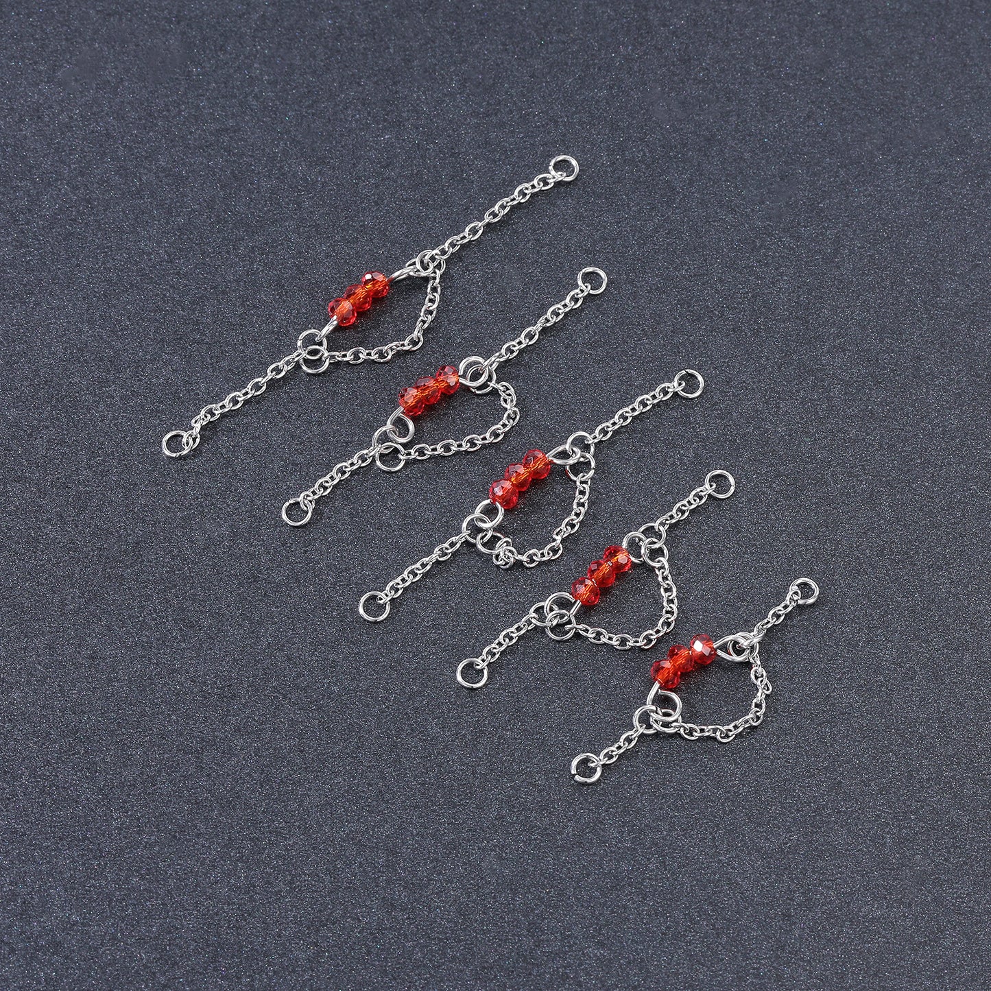 5pcs-set-32-50mm-red-beads-nose-stud-chain-economic-set