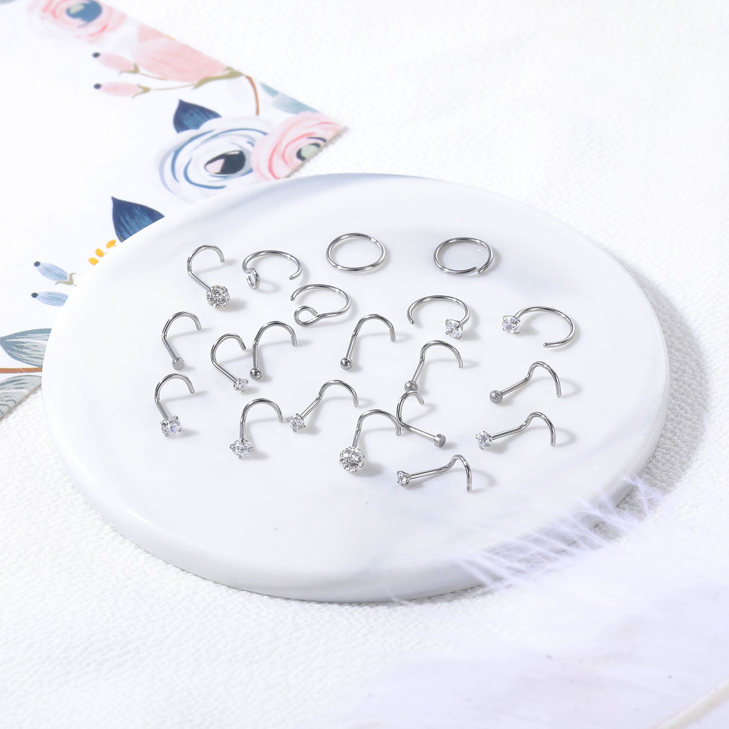 20pcs-set-20g-nose-corkscrew-stud-hoop-nose-rings-cz-nose-piercing