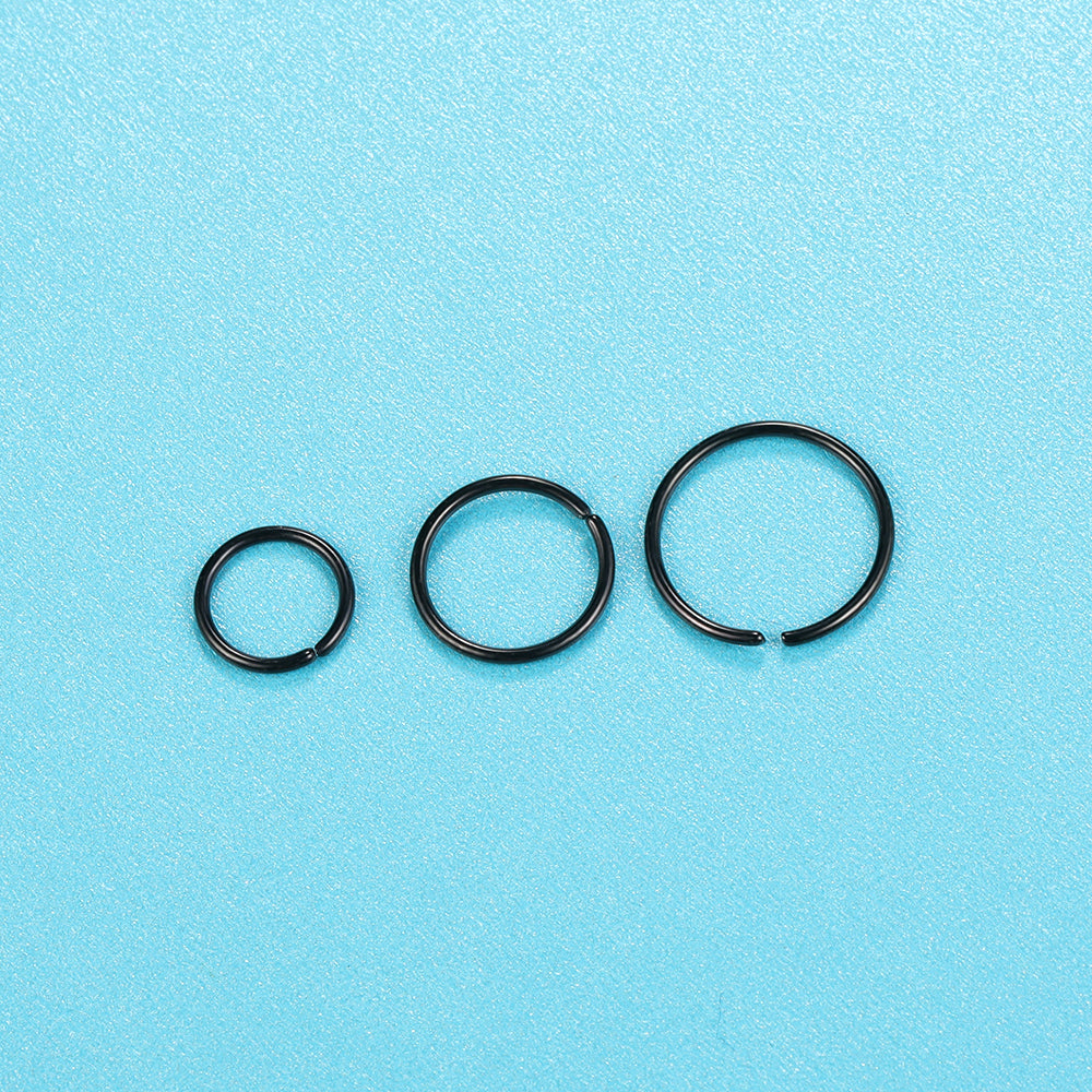 black nose ring stud