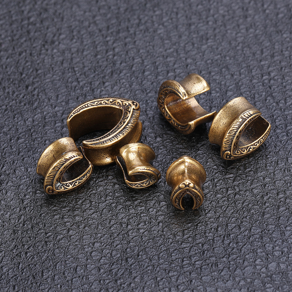 1-Pair-8-19mm-Golden-Semicircle-Ear-Plug-Tunnel-Vintage-Expander-Ear-Gauges-Piercings