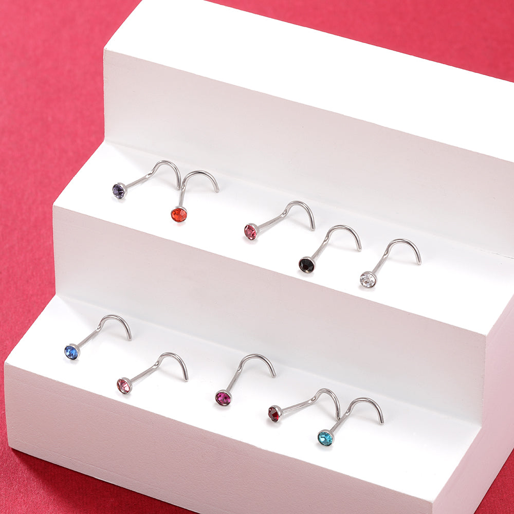 54-Pcs-Set-20g-Stainless-Steel-Nose-Rings-Crystal-Nose-Screw-Piercing-Economic-Set