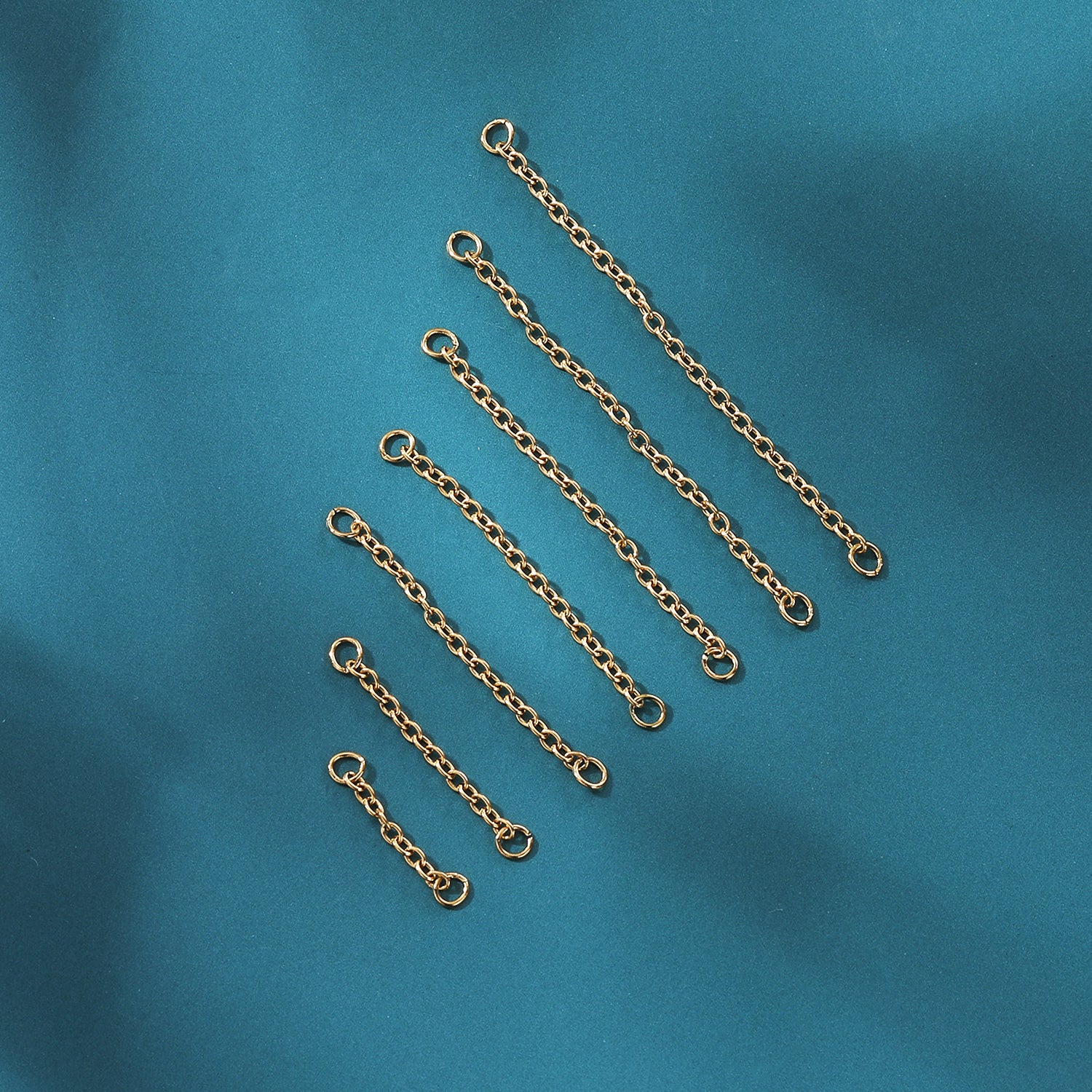 7pcs-set-stainless-steel-gold-nose-stud-chain-economic-set