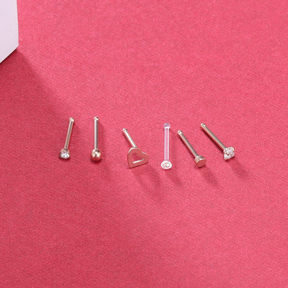 6Pcs-Set-Rose-Gold-Nose-Stud-Rings-Clear-Bioflex-Nose-Bone-Piercing-Economic-Set