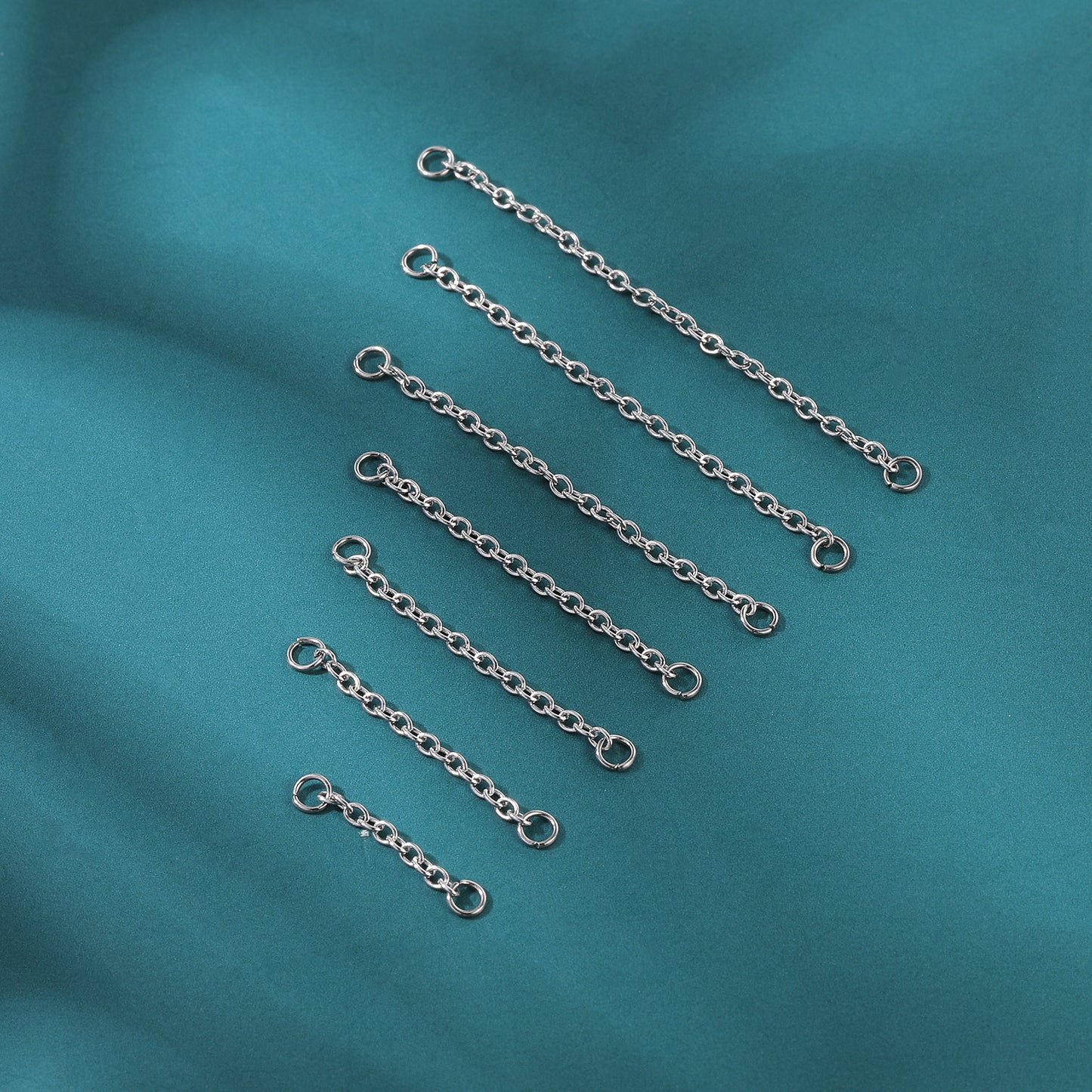 7pcs-set-stainless-steel-silver-nose-stud-chain-economic-set