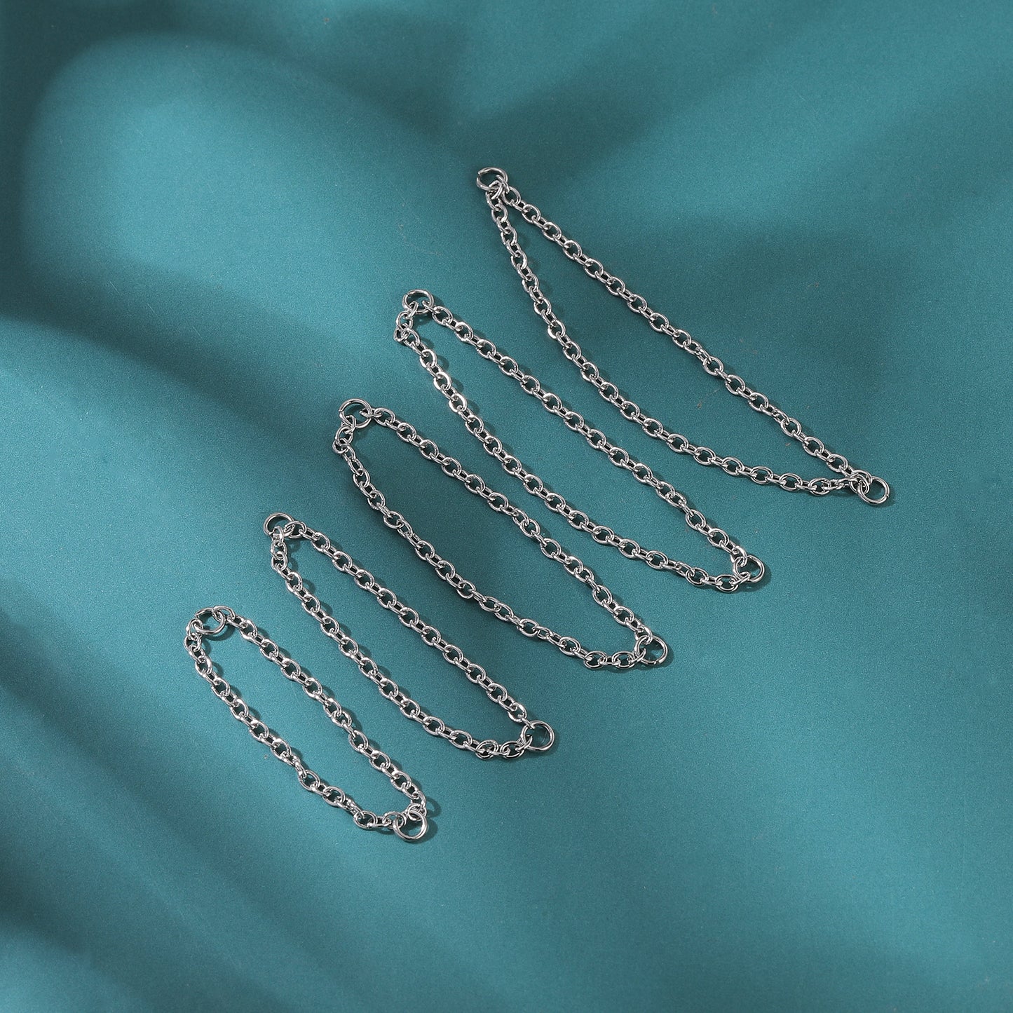 5pcs-set-silver-double-layers-chains-nose-stud-chain-economic-set