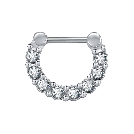 316L-Stainless-Steel-16G-Septum-Clicker-White-Zirconia-Cartilage-Helix-Earring