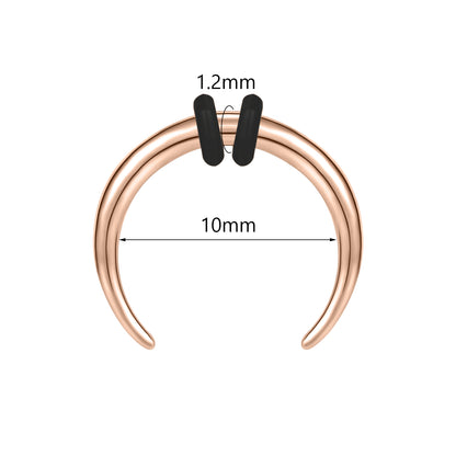 14G/16G Horn Nose Rings C Shape Nose Piercing Stainless Steel Septum Rings Piercing