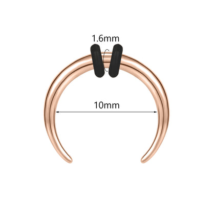 14G/16G Horn Nose Rings C Shape Nose Piercing Stainless Steel Septum Rings Piercing