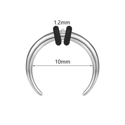 14G/16G Horn Nose Rings C Shape Nose Piercing Stainless Steel Septum Rings Piercing