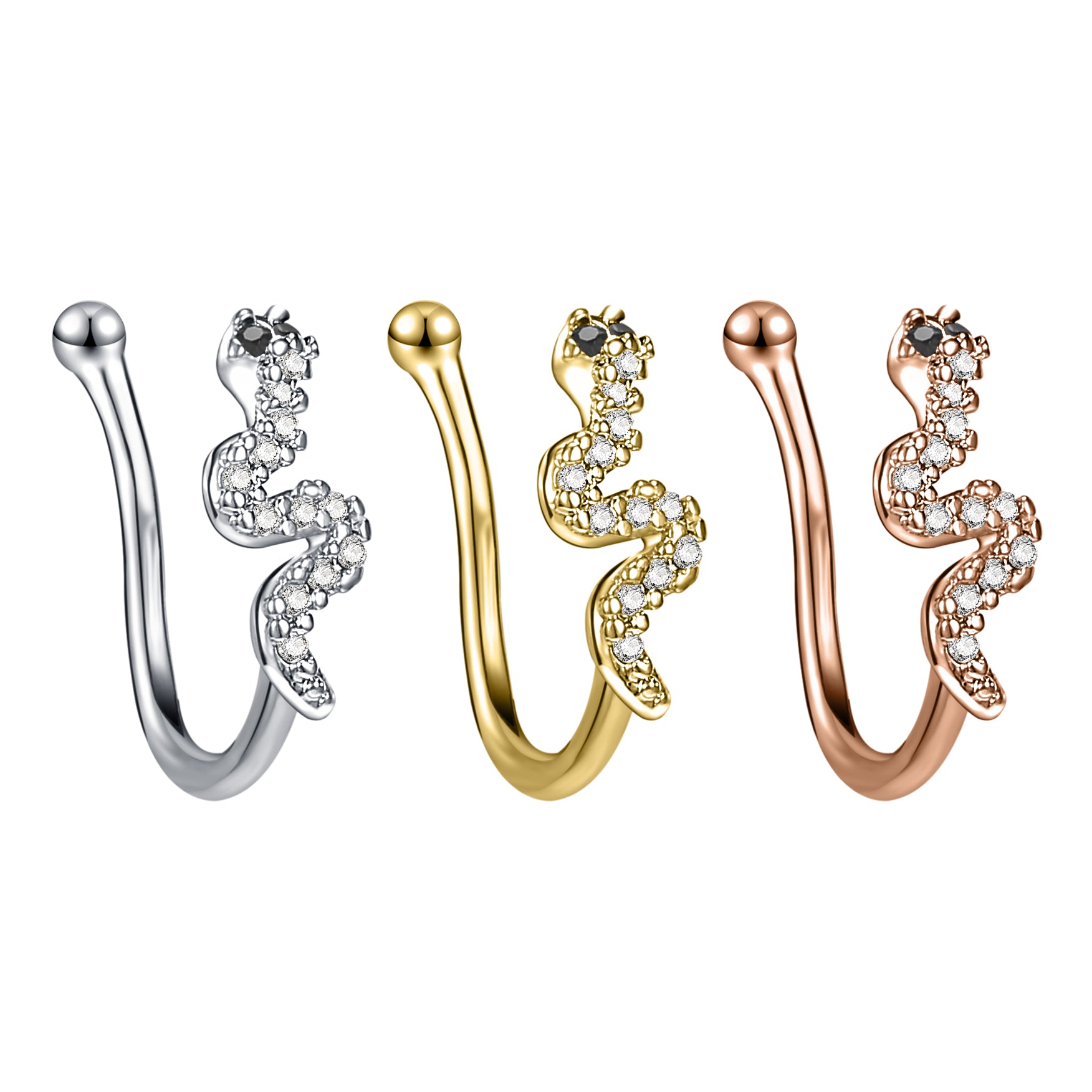 zs-white-zircon-snake-u-shaped-nose-clip-simple-stainless-steel-fake-nose-ring