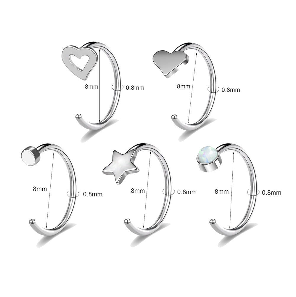 20g-c-shape-heart-nostril-piercing-star-opal-cartilage-helix-piercing-economic-set