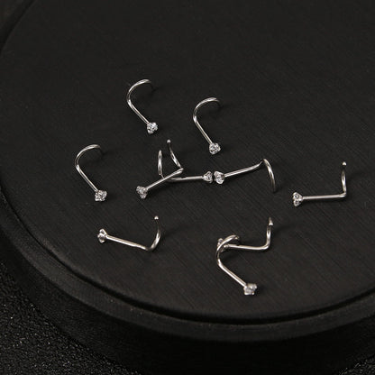 10Pcs-Set-20g-Nose-Studs-Piercing-Surgical-Steel-Screws-Nose-Rings-Economic-Set