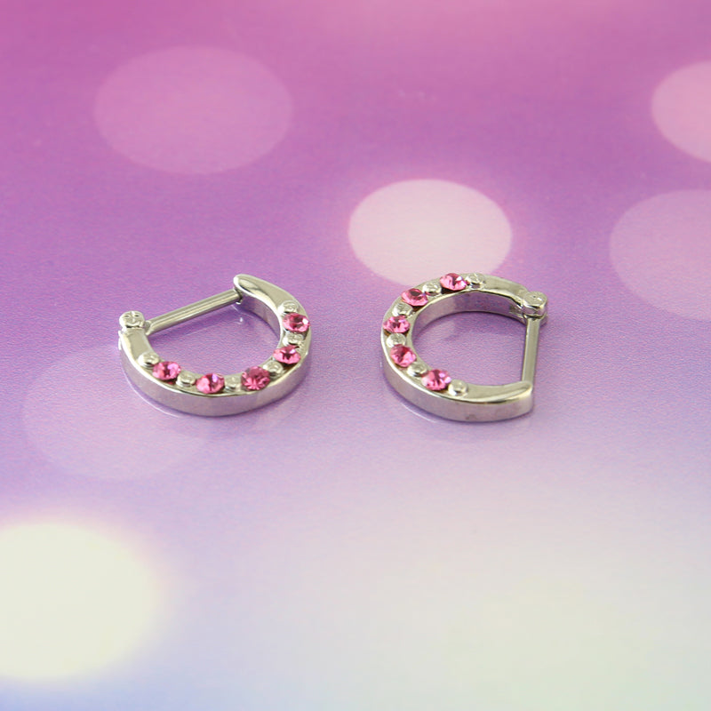 16G-Septum-Clicker-Pink-Crystal-Helix-Tragus-Cartilage-Piercing