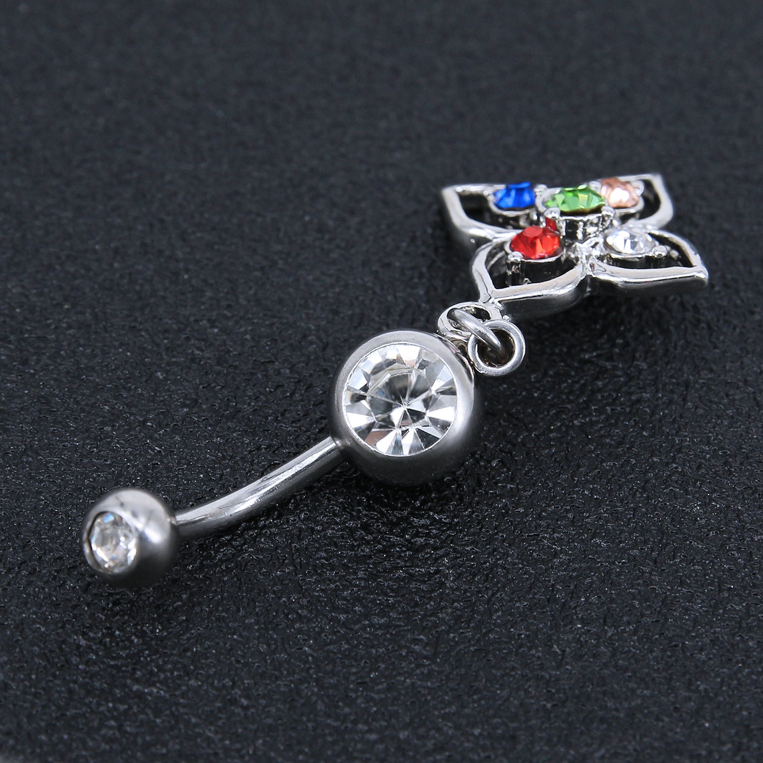 colorful belly button rings