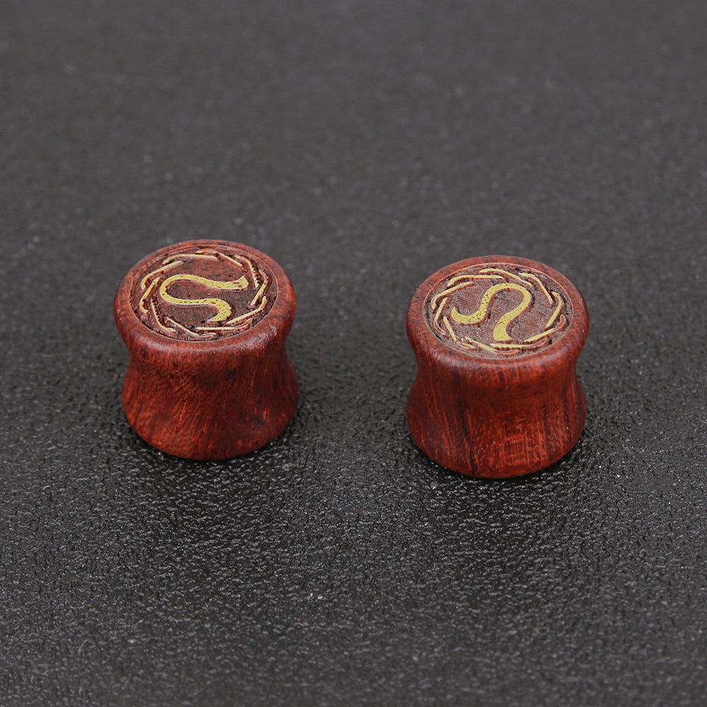 1-Pair-8-20mm-Reddish-Brown-Leo -Ear-Stretchers-Carved-Solid-Wood-Expander-Ear-Gauges-Piercings