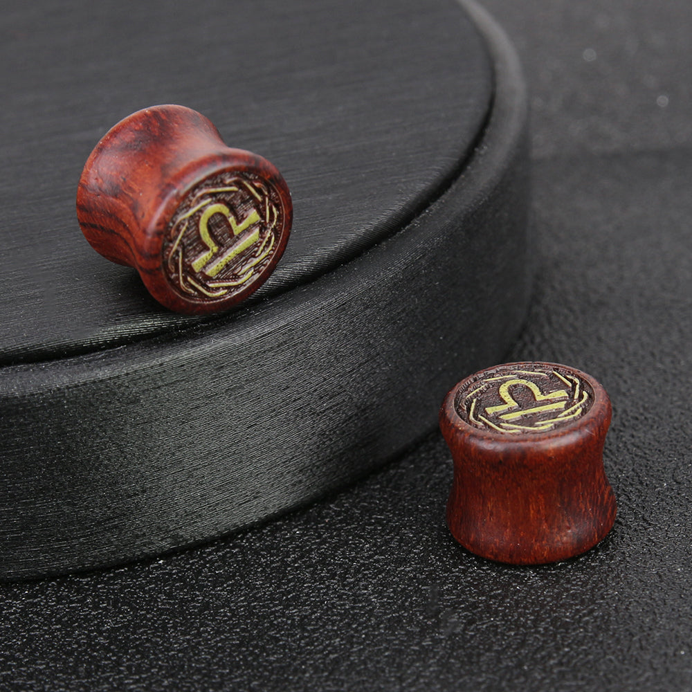 1-Pair-8-20mm-Reddish-Brown-Libra-Ear-Plug-Tunnel-Carved-Solid-Wood-Expander-Ear-Stretchers-Piercings