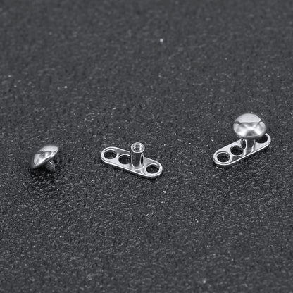 2Pcs G23 Titanium Dermal Anchor Bean Top Microdermals Piercing