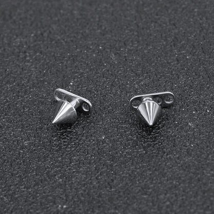 2Pcs G23 Titanium Dermal Anchor Taper Top Microdermals Piercing