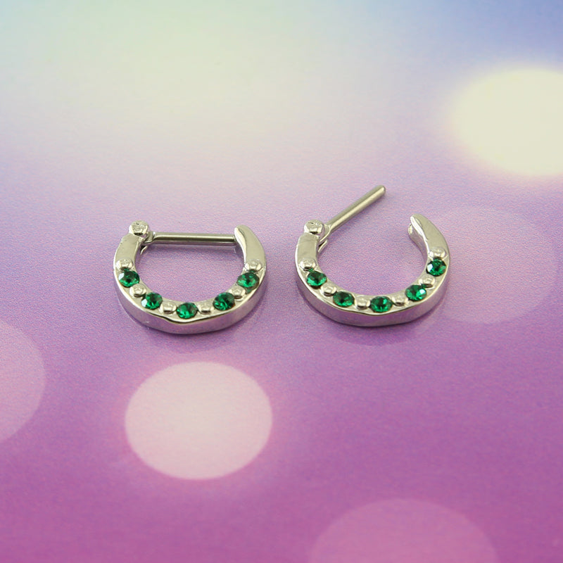 16G-Septum-Piercing-Helix-Tragus-Conch-Earrings-Green-Zirconia-Silver