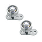 2 Pieces 14g Crystal Dermal Anchor Tops & Surgical Steel Base Micro Dermals