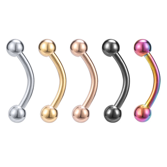 16g Eyebrow Piercing Barbell Stainless Steel Curved Rook Helix Daith Piercing