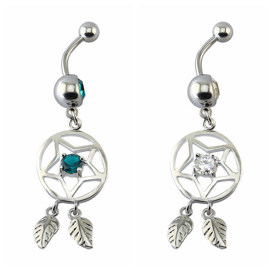 blue belly button rings