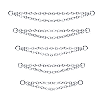 5pcs-set-silver-double-layers-chains-nose-stud-chain-economic-set